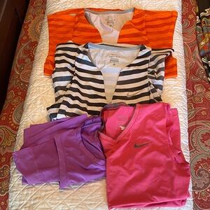 Nike Pink and Purple Women's Short Sleeve Tee - lot